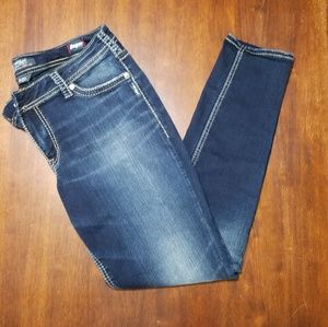 Silver Super stretch skinny jeans- Dark wash sz 16